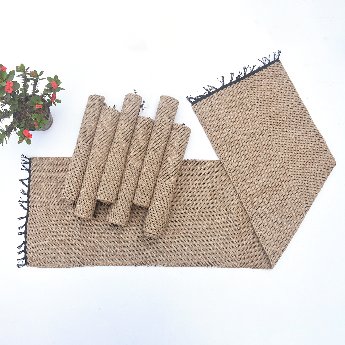 Natural Jute Placemat and Runner